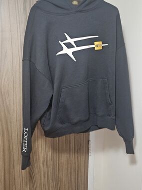 Black Graphic Track Suit. Loiter Brand Size XL Quality Heavyweight Cotton